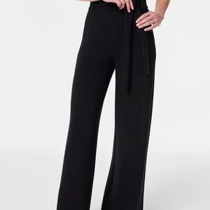 Spanx air essentials tie waist Black Wide-Leg Trousers